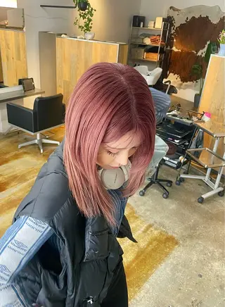 セミロング BELO 大阪店所属・BELO OSAKA カエデのヘアスタイル