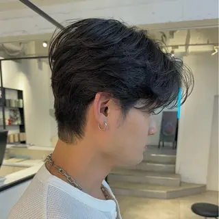 ショート パーマ メンズ ハイトーン/パーマ/ メンズ / 櫻本🌐のヘアスタイル