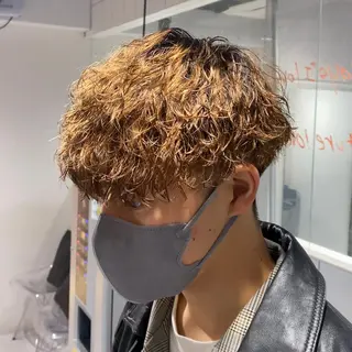 ショート カラー パーマ メンズ ✂️メンズカット ひろき✂️のヘアスタイル
