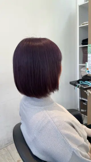 ショート カラー ブリーチ/髪質改善/ ハイトーン/暖色のヘアスタイル