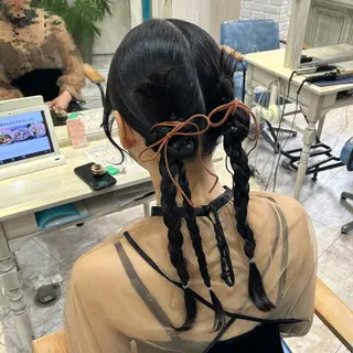 ロング ヘアアレンジ 🫧透け感⋆艶髪💎 山口アヤカのヘアスタイル