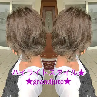 ミディアム カラー grand juteのヘアスタイル