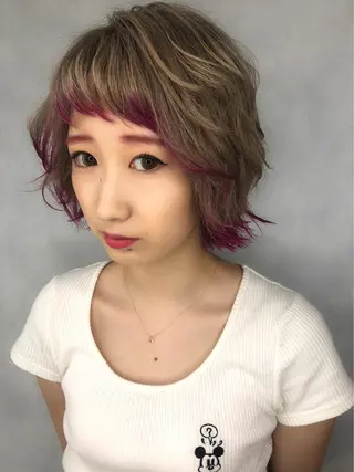 ミディアム 推しカラー🌙 RIHOのヘアスタイル