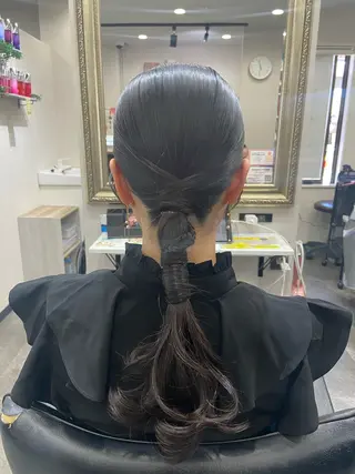 ロング ヘアアレンジ 籾木 美優のヘアスタイル