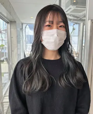 セミロング カラー ヘアアレンジ 🎀透明感カラーෆ 🪄Maikoのヘアスタイル