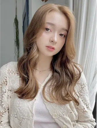 セミロング 🦋ミルクティーベー ジュ🦋mayukiのヘアスタイル