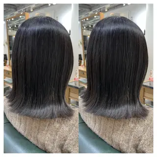 ミディアム カラー 村山 茉衣のヘアスタイル