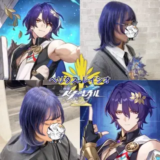 ショート カラー 推しカラー💫 ブリーチ💫若菜覚のヘアスタイル