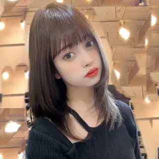 ミディアム カラー 韓国×髪質改善💊 似合わせ/武田涼のヘアスタイル