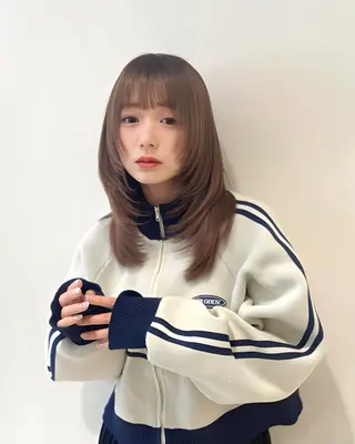 ミディアム 映える顔まわり/前髪 特化 💗 ユキマのヘアスタイル