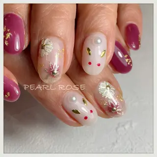 ネイル Beauty salon Ryu・ange所属・PEARL ROSE パールローズのネイルデザイン