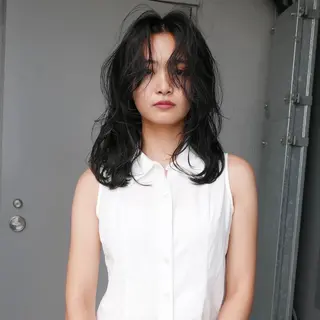 ミディアム パーマ bloc japon所属・ﾌﾞﾚｲｽﾞ˚✧₊⁎ ﾚｲﾔｰToriのヘアスタイル