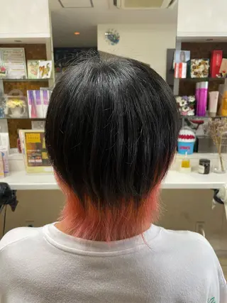 ショート カラー メンズ 徳留 もも花のヘアスタイル