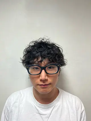 ミディアム パーマ JUNES man 目白 男髪所属・男性の方限定🚹山田 瑛心のヘアスタイル