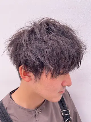 セミロング カラー メンズ メンズ特化 水口湧太のヘアスタイル