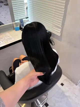 ロング カラー 透明感ベージュカラー 🪞上野🪞AIのヘアスタイル