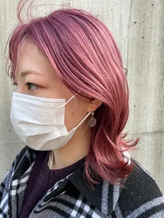 セミロング カラー パーマ 海外レイヤー 🇺🇸/ヒナコのヘアスタイル