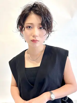 ショート パーマ ruen 大分駅店所属・ショートカット特化 本田翔のヘアスタイル