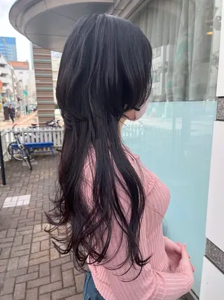 ロング カラー 尾崎隼大 レイヤー/韓国ヘアのヘアスタイル