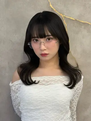 ミディアム カラー 韓国レイヤー× 艶髪 池袋/ハナ🌷のヘアスタイル