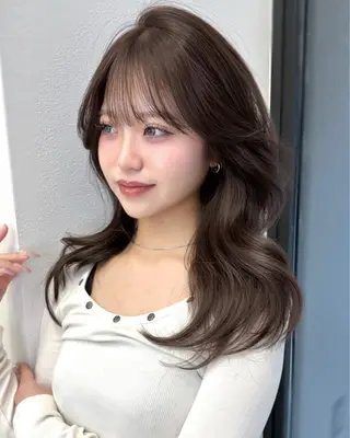 セミロング 京都レイヤーカット うえひのヘアスタイル
