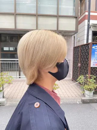 カラー メンズ 髪質改善&美髪カラー ボブ&ロングRYOのヘアスタイル
