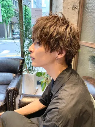 ミディアム カラー パーマ メンズ 🔥メンズ達人_ 佐藤英彦🔥のヘアスタイル