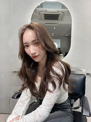 セミロング emi 韓国ワンホンヘアのヘアスタイル