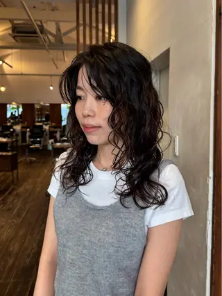 ロング パーマ MOK大阪梅田店 Asahiのヘアスタイル