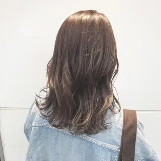 セミロング カラー 嶋佐 昌大 シマサマオのヘアスタイル