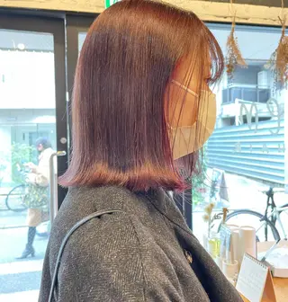 ミディアム カラー satsuki 暖色・ブラウンカラーのヘアスタイル