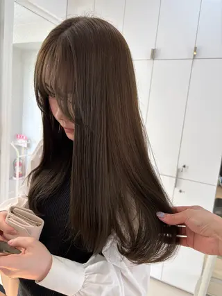 ロング カラー ヘアアレンジ 《暖色/韓国hair 》🇰🇷桑原ユキネのヘアスタイル