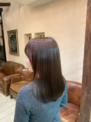 セミロング Belle 並木通り店所属・rena/ パーマ/カラーのヘアスタイル