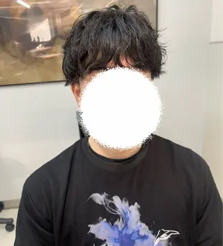 ショート パーマ メンズ ナチュラル×色気パ ーマ 渋谷/マナミのヘアスタイル