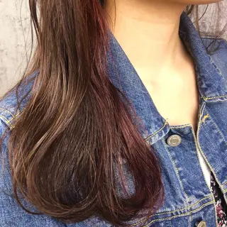 ロング カラー ベージュ/インナー カラー🤍Rieのヘアスタイル