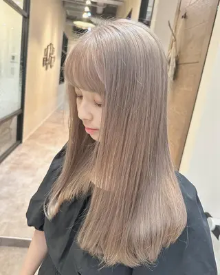 ロング 🔷ブリーチバレイヤ ージュ🔷飯野達也のヘアスタイル