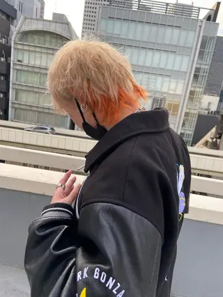 ミディアム カラー メンズ ミルボンAujua認定サロン Ria  OSAKA 梅田所属・メンズ特化/ マンツーマン/Ryuのヘアスタイル