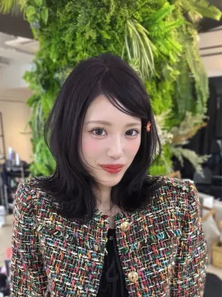 ミディアム カラー Pocket仙台 💚モエリのヘアスタイル