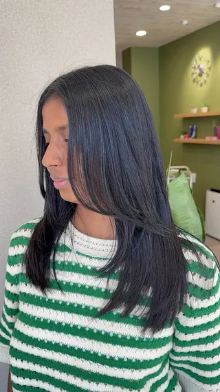 ミディアム ストレート　髪質改善 あすまのヘアスタイル