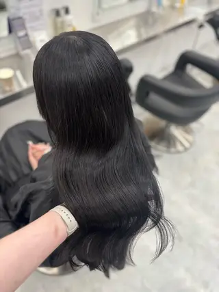 ロング カラー 韓国風暗髪ヘア🤍 🫧MIREIのヘアスタイル