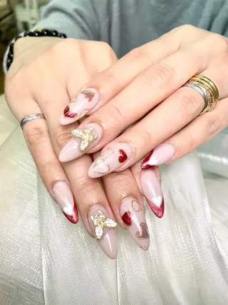 ネイル アヤメネイル 最新チップスカルプのネイルデザイン