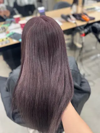 ミディアム カラー ヘアアレンジ 🤍淡色ピンク&ラベ ンダーYUKI🤍のヘアスタイル