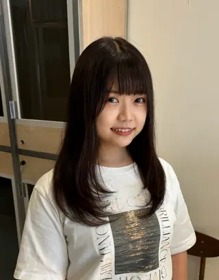 セミロング カラー ヘアアレンジ 艶髪/レイヤーカット 🐣misakiのヘアスタイル