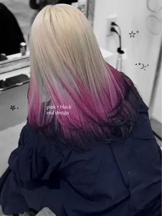 ロング カラー ura/デザイン/ ハイトーン/個性派のヘアスタイル
