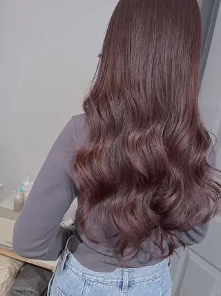 ロング カラー パーマ 緒方 つばさのヘアスタイル