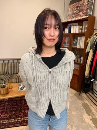 ミディアム カラー yearn所属・naho✂︎bob/ layerのヘアスタイル