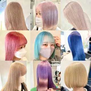 ミディアム カラー ハイトーン×レイヤー /遠藤将太のヘアスタイル