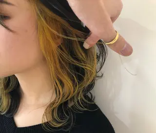 ミディアム カラー 加藤 利基のヘアスタイル