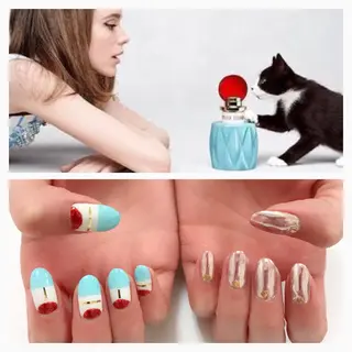 ロング パーマ ヘアアレンジ ネイル マツエク・マツパ Sunny side nailのネイルデザイン