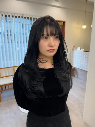 ロング カラー ヘアアレンジ 立川レイヤー 透明感カラーaoiのヘアスタイル